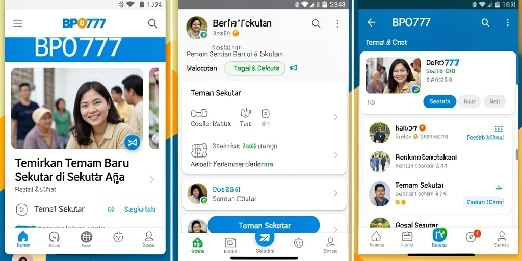 Tampilan antarmuka pengguna aplikasi BPO777 yang intuitif dan menarik.