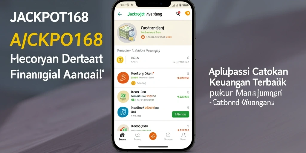 Antarmuka aplikasi JACKPOT168 yang sederhana dan fungsional untuk Catatan Keuangan.