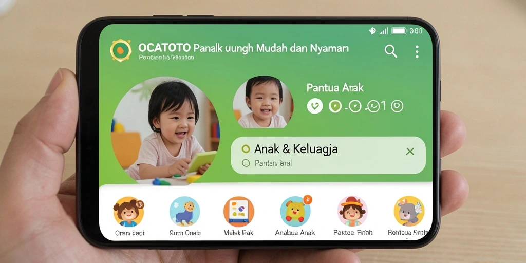 Tampilan antarmuka OCATOTO yang intuitif untuk memantau anak.