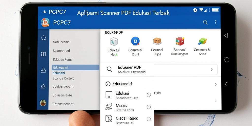 Tampilan antarmuka aplikasi PCPC7 dengan fungsi Scanner PDF yang efisien.