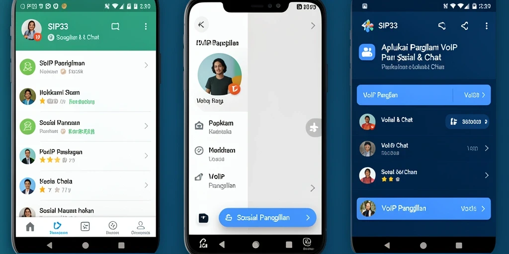 Antarmuka SIP33 yang user-friendly untuk VoIP Panggilan.