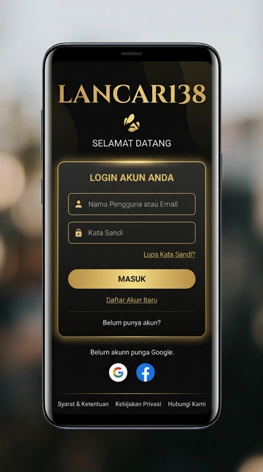 Tampilan halaman login lancar138